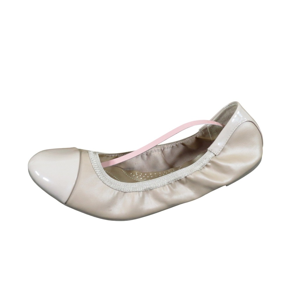 Dexflex Comfort Claire Scrunch Womens Ballet Flat 13 Work Office Nude Beige